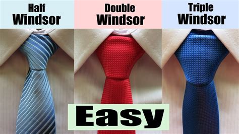 How to tie a Windsor Knot - Half Windsor, Double Windsor and Triple Windsor - YouTube