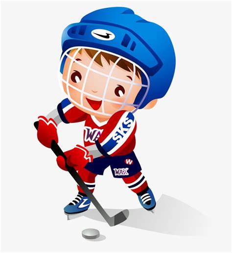 Boy Playing Hd Transparent, Vector Cartoon Boy Playing Hockey, Cartoon Hockey Boy, Cartoon ...