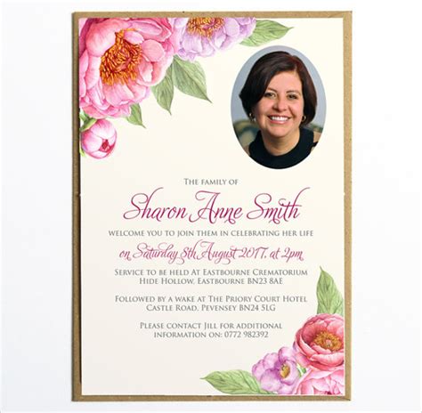 Funeral Invitation Templates Free