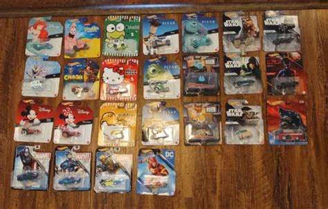 HOT WHEELS DISNEY Pixar Character Car Lot of 25 Batman Hello Kitty Mickey Mouse. $61.00 - PicClick