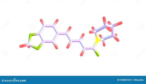 Piperine Molecular Structure Isolated on White Stock Illustration ...