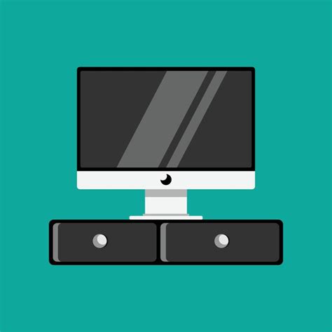 computer monitor screen illustration design flat design. computer ...