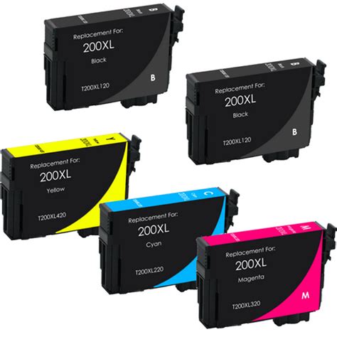 Epson 200XL Ink Cartridge Set, High Yield | 5 Pack | 1ink.com