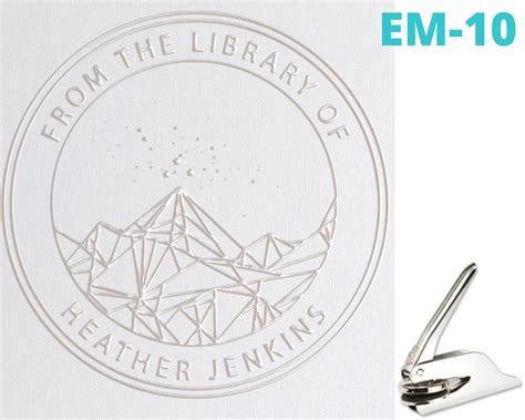 Embossers Embosser Gift Set Custom Embosser stamp,Personalized Seal Embosser From the library of ...