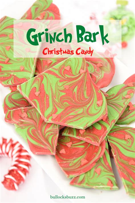 Grinch Bark - Swirled Christmas Candy Recipe - Bullock's Buzz