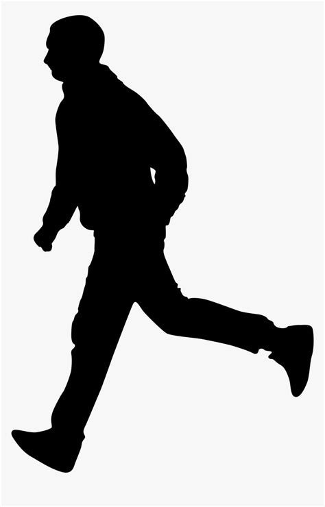 Clip Art Running Person Silhouette - Running Man Silhouette Png ...