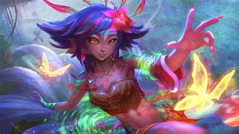 Neeko Fan Art! Optional Splash? : r/leagueoflegends