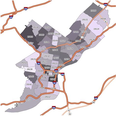 Philadelphia Zip Code Map - GIS Geography