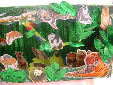 Cards ,Crafts ,Kids Projects: Jungle Diorama