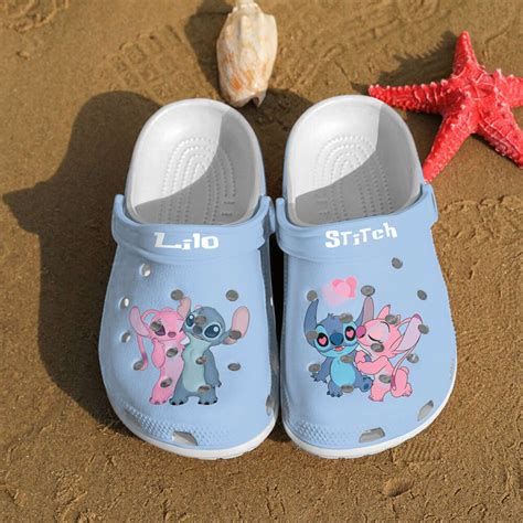 Lilo Stitch Angel And Stitch Couple Crocs Crocband Clogs - Merchcustom Trending