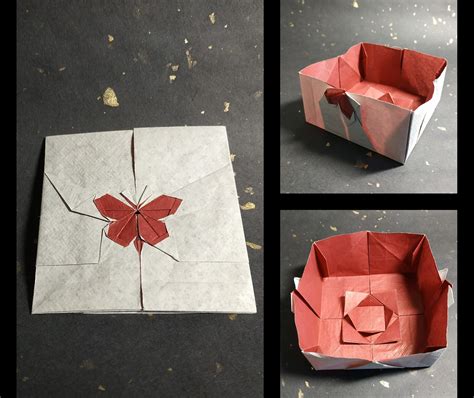 Origami Butterfly Box - designed and folded by me | Origami Trieste ...