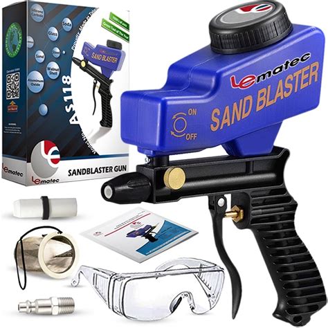 Heavy Duty Le Lematec AS118 Sand Blaster Gun Kit With NPT Connector. Upto 150 PSI Paint, Rust ...