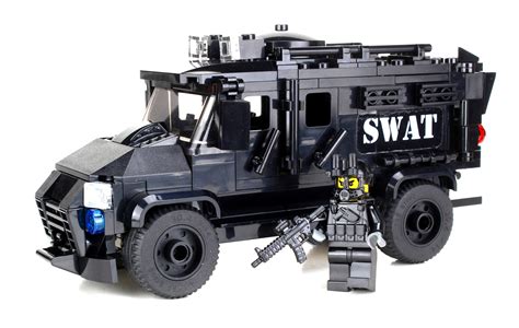 Buy Battle Brick Armored Police SWAT Truck Custom Set Online at ...