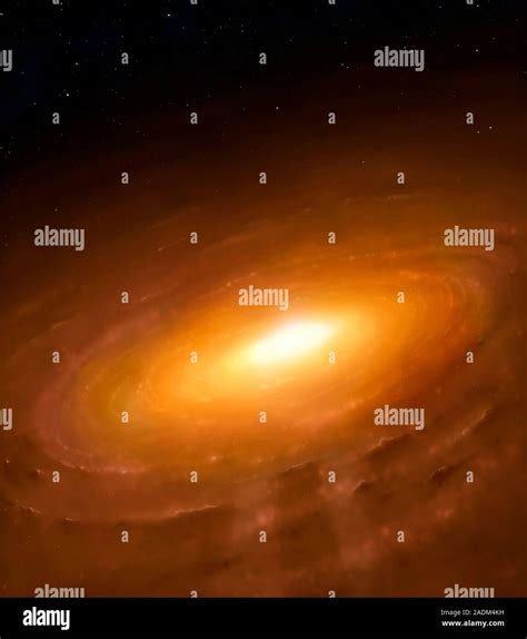 Solar system formation. Computer artwork of the primordial nebula ...