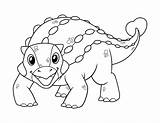 Ankylosaurus Adorabile Dinosauro Cartone Animato Da Colorare  Disegni sketch template