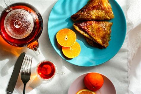 Premium Photo | French crepe suzette with orange sauce