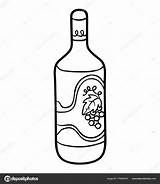 Libro Para colorear Botella De Vino Vector Stock Por ©ksenya Savva  sketch template
