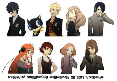 I redesigned and drew some Persona 5 character portraits for fun. Thought some of you might ...