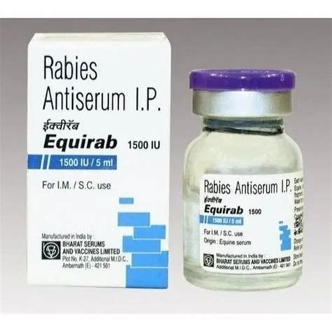 Equirab, Rabies AntiSerum, 1500 Iu / 5 ml, Prescription at Rs 511/piece in Ahmedabad