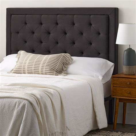 Rest Haven Medford Rectangle Upholstered Headboard with Diamond Tufting ...