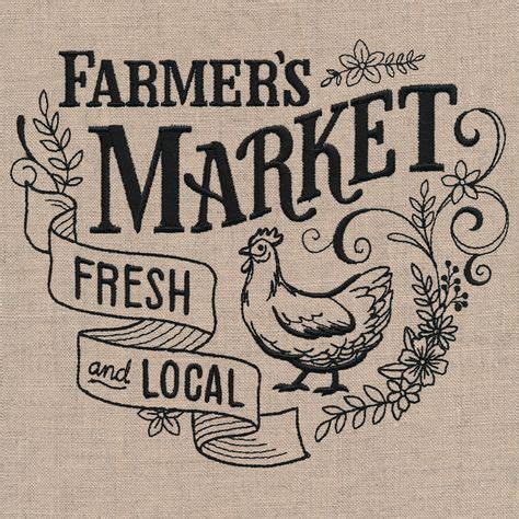 Farmer's Market Sign design (M17666) from www.Emblibrary.com | Farmers market sign, Farmers ...