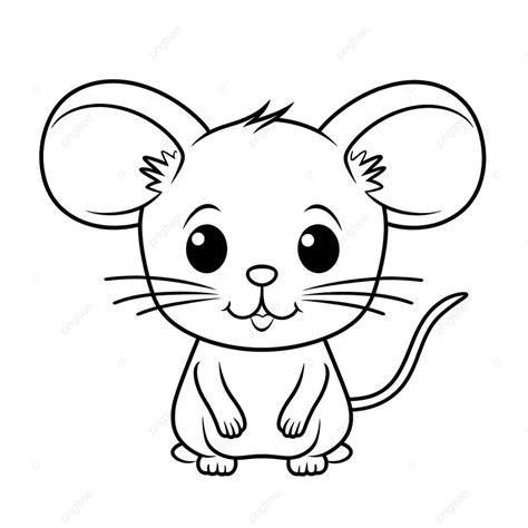 Tikus Kartun Lucu Lucu Duduk Halaman Mewarnai Gambar Sketsa Garis Besar – NBKomputer