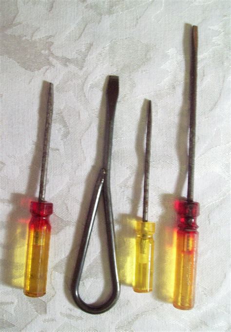 Antique Set of Tools Screwdrivers Dunlap and Simanco 4