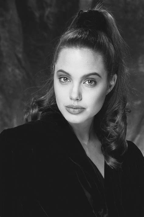 Portraits of a Teenager Angelina Jolie Modeling at a Photoshoot in ...