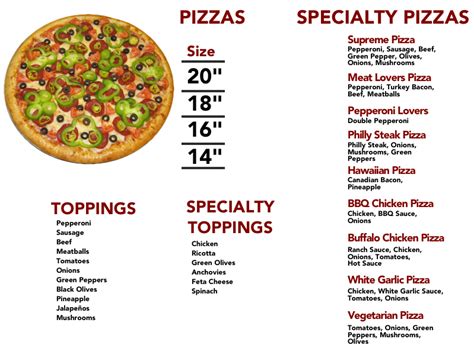 Full Menu | Little Italy Pizza