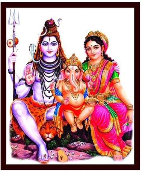 Lord Shiva and Parvathi and Ganesha - 8 Canvas Art - Religious posters in India - Buy art, film ...