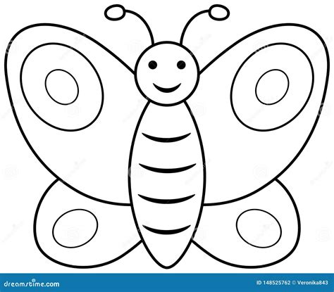 Butterfly Black And White Clipart Outline Map