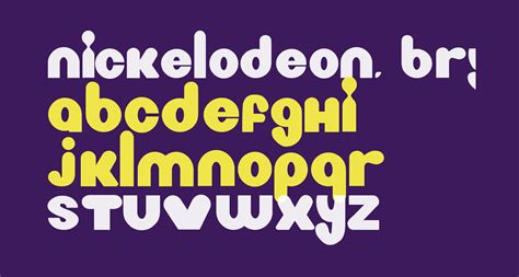 nickelodeon, Bryan S.O. free Font - What Font Is