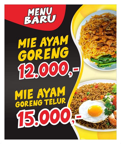 Contoh Spanduk Mie Ayam Goreng & Mie Ayam Goreng Telur - Agen87