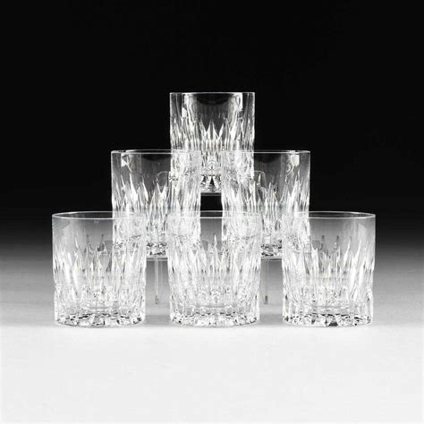 A SET OF SIX GORHAM CUT CRYSTAL OLD FASHIONED GLASSES