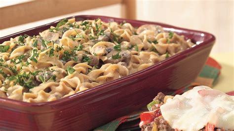 Hamburger Stroganoff Casserole recipe from Betty Crocker