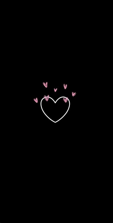 Pink And Black Hearts Wallpaper