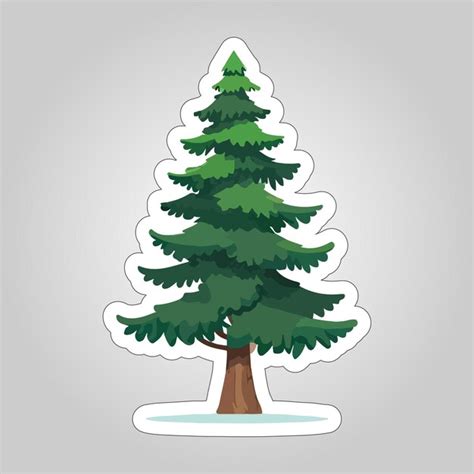 Premium Vector | Panoramic pine tree sticker designs perfect for decorating your laptop or water ...