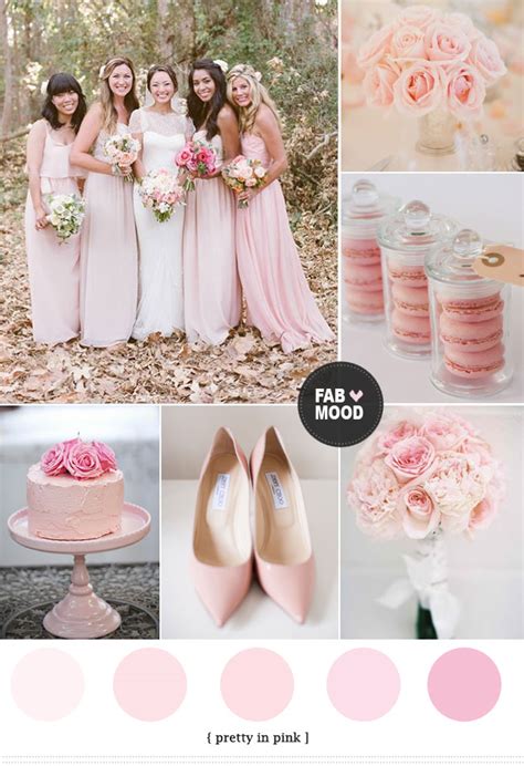 Pink wedding color schemes, Light pink wedding color ideas