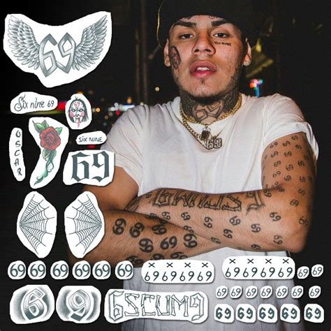 Tekashi 6ix9ine Tattoos Ultimate Set in 2022 | Neck tattoo, Knuckle ...