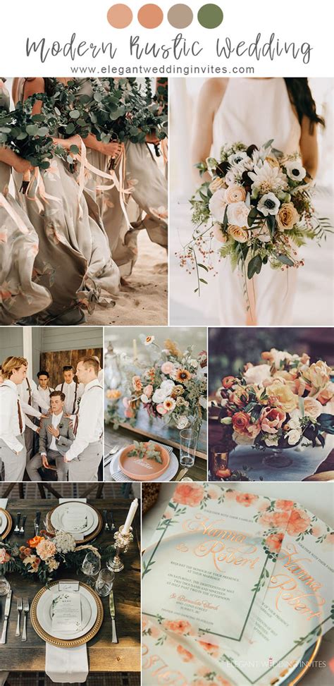 7 Pretty Chic Modern Rustic Wedding Colors and Ideas - Elegantweddinginvites.com Blog