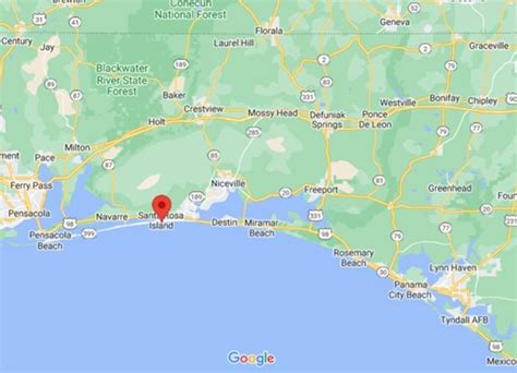 Where is Santa Rosa Island, Florida? see area map & more