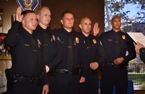 Garden Grove PD swears in five new officers who transferred from other ...