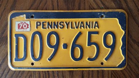 Vintage 1970 Pennsylvania License Plate, 1970 license plate, vintage PA ...