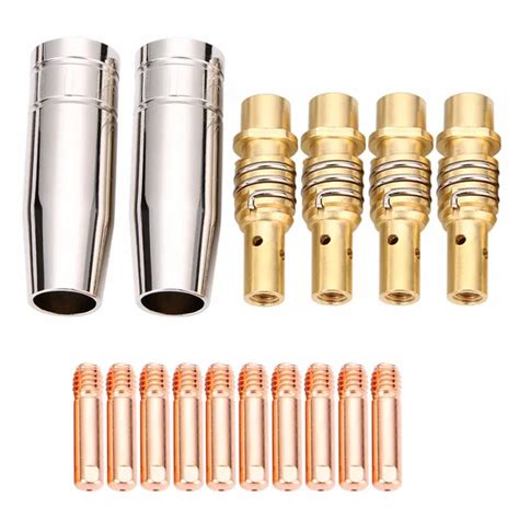 11pcs/Set MIG Welding Nozzle Welder Torch Nozzles Gold Tip Holder ...