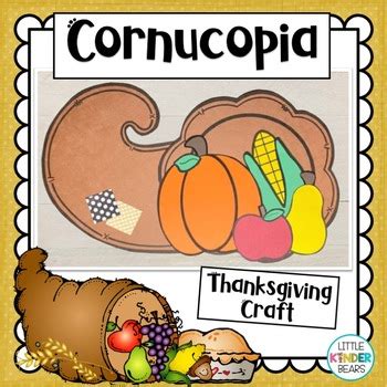 Thanksgiving | Cornucopia Craft by Little Kinder Bears | TPT