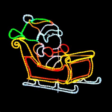 140cm LED Sleigh with Santa