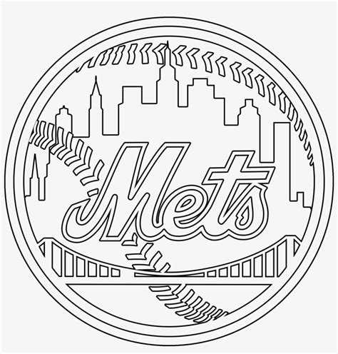 New York Mets Logo Drawing - Baseball Teams Logo Coloring Pages PNG ...