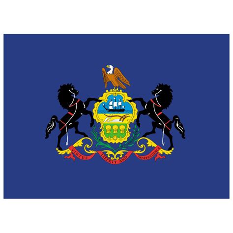 Pennsylvania flag .eps Royalty Free Stock SVG Vector