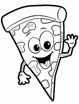 Pizza Coloring Page sketch template