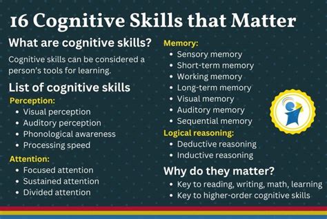 16 Cognitive Skills that Matter, How to Improve Them - Edublox Online Tutor